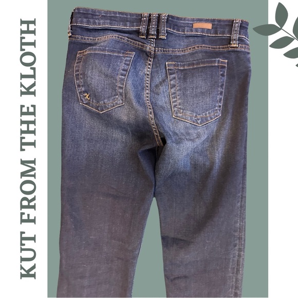Kut from the Kloth Diana Skinny Jeans Blue Denim Mid Rise Size 0 - Picture 5 of 8